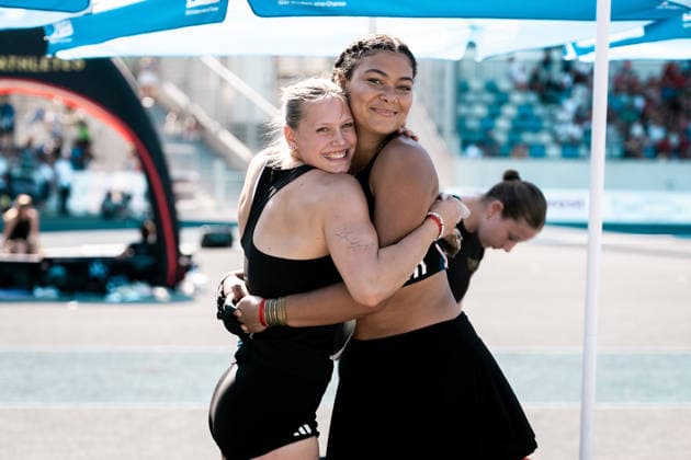 Kienast Nova Queen (Berlin Athletics Capital Club, 152, Hammerwurf Frauen), Hegemann Clara (LG Stadtwerke Muenchen, 350, Hammerwurf Frauen), GER, Leichtathletik, Athletics, Deutsche Meisterschaften U16 U20, Wattenscheid, 11.07.2026, GER, Leichtathletik, Athletics, Deutsche Meisterschaften U16 U20, Wattenscheid, 11.07.2026 Wattenscheid *** Kienast Nova Queen Berlin Athletics Capital Club, 152, Women s Hammer Throw, Hegemann Clara LG Stadtwerke Munich, 350, Women s Hammer Throw, GER, Track and Field, Athletics, German U16 and U20 Championships, Wattenscheid, July 11, 2026, GER, Track and Field, Athletics, German U16 and U20 Championships, Wattenscheid, July 11, 2026, Wattenscheid Copyright: xStefanxMayerx EP_SMR
