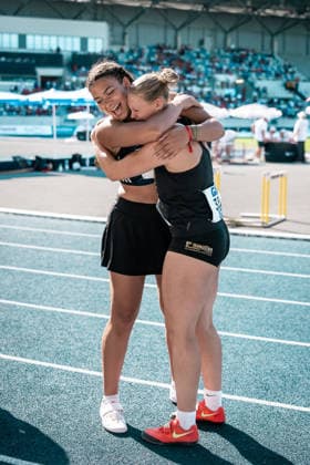Kienast Nova Queen (Berlin Athletics Capital Club, 152, Hammerwurf Frauen), Hegemann Clara (LG Stadtwerke Muenchen, 350, Hammerwurf Frauen), GER, Leichtathletik, Athletics, Deutsche Meisterschaften U16 U20, Wattenscheid, 11.07.2026, GER, Leichtathletik, Athletics, Deutsche Meisterschaften U16 U20, Wattenscheid, 11.07.2026 Wattenscheid *** Kienast Nova Queen Berlin Athletics Capital Club, 152, Women s Hammer Throw, Hegemann Clara LG Stadtwerke Munich, 350, Women s Hammer Throw, GER, Track and Field, Athletics, German U16 and U20 Championships, Wattenscheid, July 11, 2026, GER, Track and Field, Athletics, German U16 and U20 Championships, Wattenscheid, July 11, 2026, Wattenscheid Copyright: xStefanxMayerx EP_SMR