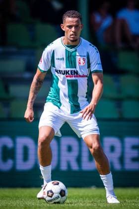 DORDRECHT , 11-07-2026 , M-Scores Stadium , season 2026 2027 , Dutch Preseason football , match between FC Dordrecht and Excelsior Rotterdam , picture shows FC Dordrecht player Jaden Pinas Dordrecht - Excelsior (friendly)  x204992173x Copyright: