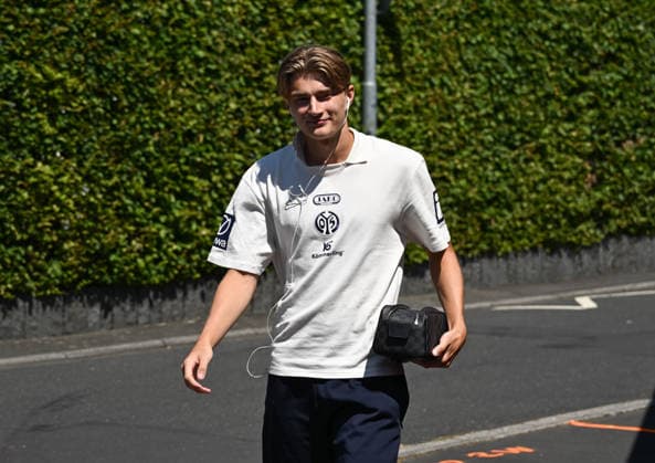 11.07.2026, xsltx, Fussball Testspiel, Eisbachtaler Sportfreunde - FSV Mainz 05 v.l. Kacper Potulski (1. FSV Mainz 05) (DFL DFB REGULATIONS PROHIBIT ANY USE OF PHOTOGRAPHS as IMAGE SEQUENCES and or QUASI-VIDEO) *** July 11, 2026, xsltx, Soccer Friendly Match, Eisbachtaler Sportfreunde vs. FSV Mainz 05, photo by Kacper Potulski 1. FSV Mainz 05. DFL and DFB regulations prohibit any use of photographs as image sequences and or quasi-video.