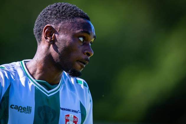DORDRECHT , 11-07-2026 , M-Scores Stadium , season 2026 2027 , Dutch Preseason football , match between FC Dordrecht and Excelsior Rotterdam , picture shows FC Dordrecht player Beni Mpanzu Dordrecht - Excelsior (friendly)  x204992208x Copyright: