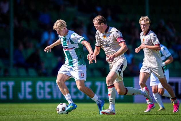 DORDRECHT , 11-07-2026 , M-Scores Stadium , season 2026 2027 , Dutch Preseason football , match between FC Dordrecht and Excelsior Rotterdam , picture shows FC Dordrecht player Robin van Asten Dordrecht - Excelsior (friendly)  x204992210x Copyright: