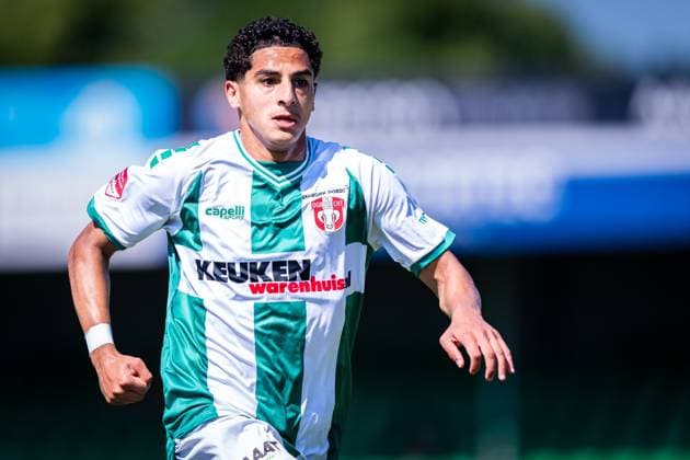 DORDRECHT , 11-07-2026 , M-Scores Stadium , season 2026 2027 , Dutch Preseason football , match between FC Dordrecht and Excelsior Rotterdam , picture shows FC Dordrecht player Mohamed Kessrioui Dordrecht - Excelsior (friendly)  x204992216x Copyright: