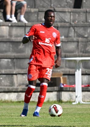 11.07.2026, xsltx, Fussball Testspiel, Eisbachtaler Sportfreunde - FSV Mainz 05 v.l. Sheraldo Becker (1. FSV Mainz 05) (DFL DFB REGULATIONS PROHIBIT ANY USE OF PHOTOGRAPHS as IMAGE SEQUENCES and or QUASI-VIDEO) *** July 11, 2026, xsltx, soccer friendly match, Eisbachtaler Sportfreunde vs. FSV Mainz 05, photo by Sheraldo Becker 1. FSV Mainz 05. DFL and DFB regulations prohibit any use of photographs as image sequences and or quasi-video.