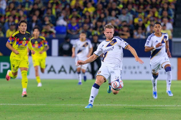 July 11, 2026, Carson, California, USA: John Nelson 14 of the LA Galaxy during a friendly match against the Club America on Saturday July 11, 2026 at Dignity Health Sports Park Stadium in Carson, California. JAVIER ROJAS PI LA Galaxy Vs. Club America  - ZUMAp124 20260711_zaa_p124_039 Copyright: xJavierxRojasx