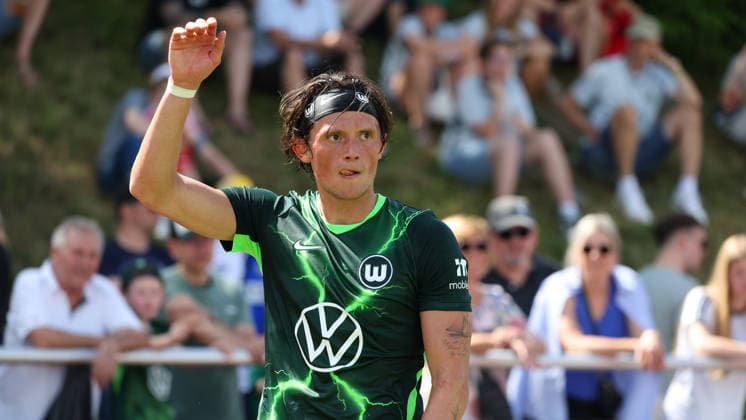 FSV Schöningen vs. VfL, Testspiel Schöningen, 11.07.2026, Fußball, Herren, Saison 2026 2027, Testspiel, FSV Schöningen vs. VfL Wolfsburg: Fabian Reese (VfL Wolfsburg) Deutschland *** FSV Schöningen vs. VfL, Friendly Match in Schöningen, July 11, 2026, Soccer, Men s, 2026–2027 Season, Friendly Match, FSV Schöningen vs. VfL Wolfsburg, Fabian Reese, VfL Wolfsburg, Germany