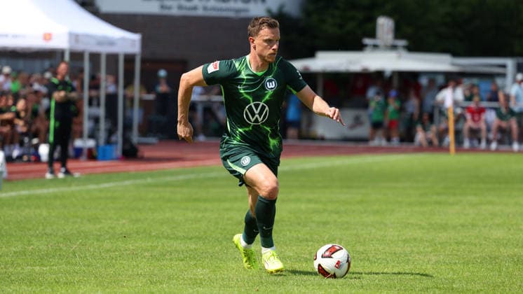 FSV Schöningen vs. VfL, Testspiel Schöningen, 11.07.2026, Fußball, Herren, Saison 2026 2027, Testspiel, FSV Schöningen vs. VfL Wolfsburg: Yannick Gerhardt (VfL Wolfsburg) Deutschland *** FSV Schöningen vs. VfL, Friendly Match in Schöningen, July 11, 2026, Soccer, Men s, 2026–2027 Season, Friendly Match, FSV Schöningen vs. VfL Wolfsburg, Yannick Gerhardt, VfL Wolfsburg, Germany