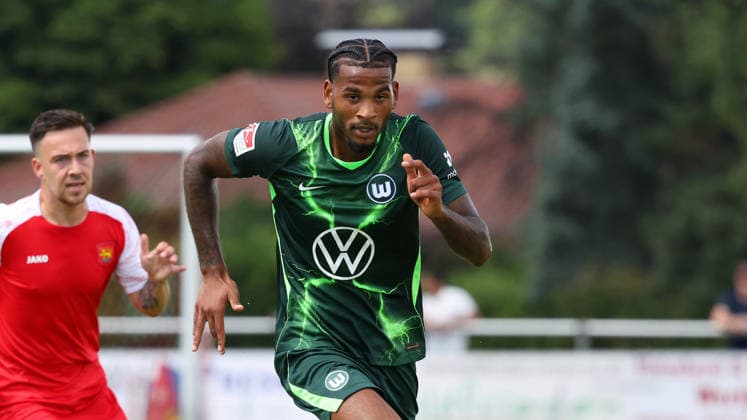 FSV Schöningen vs. VfL, Testspiel Schöningen, 11.07.2026, Fußball, Herren, Saison 2026 2027, Testspiel, FSV Schöningen vs. VfL Wolfsburg: Cleiton Santana (VfL Wolfsburg) Deutschland *** FSV Schöningen vs. VfL, Friendly Match in Schöningen, July 11, 2026, Soccer, Men s, 2026–2027 Season, Friendly Match, FSV Schöningen vs. VfL Wolfsburg, Cleiton Santana, VfL Wolfsburg, Germany