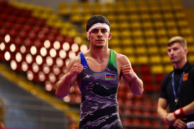 U20 European Championships 57kg FS - Muhammad Ismayilov (AZE) *** U20 European Championships, 57 kg Freestyle: Muhammad Ismayilov (AZE) Copyright: xJakexKirkmanx xUnitedxWorldxWresx Jake Kirkman United World Wres