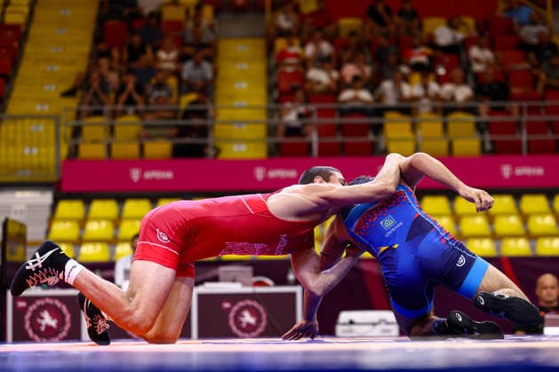 U20 European Championships 65kg FS - Maxim Dimov (MDA) df. Aren Hayrapetyan (ARM) *** U20 European Championships, 65 kg Freestyle: Maxim Dimov (MDA) def. Aren Hayrapetyan (ARM) Copyright: xJakexKirkmanx xUnitedxWorldxWresx Jake Kirkman United World Wres