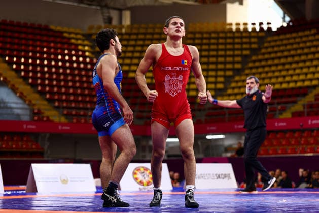 U20 European Championships 65kg FS - Maxim Dimov (MDA) df. Aren Hayrapetyan (ARM) *** U20 European Championships, 65 kg Freestyle: Maxim Dimov (MDA) def. Aren Hayrapetyan (ARM) Copyright: xJakexKirkmanx xUnitedxWorldxWresx Jake Kirkman United World Wres