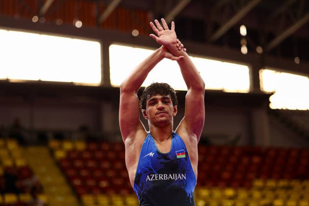 U20 European Championships 70kg FS - Haji Karimov (AZE) *** U20 European Championships, 70 kg Freestyle: Haji Karimov (AZE) Copyright: xJakexKirkmanx xUnitedxWorldxWresx Jake Kirkman United World Wres