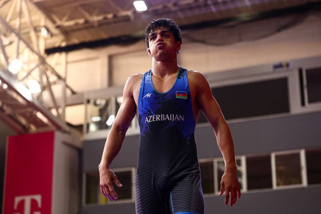 U20 European Championships 70kg FS - Haji Karimov (AZE) *** U20 European Championships, 70 kg Freestyle: Haji Karimov (AZE) Copyright: xJakexKirkmanx xUnitedxWorldxWresx Jake Kirkman United World Wres