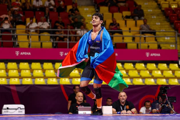 U20 European Championships 70kg FS - Haji Karimov (AZE) *** U20 European Championships, 70 kg Freestyle: Haji Karimov (AZE) Copyright: xJakexKirkmanx xUnitedxWorldxWresx Jake Kirkman United World Wres