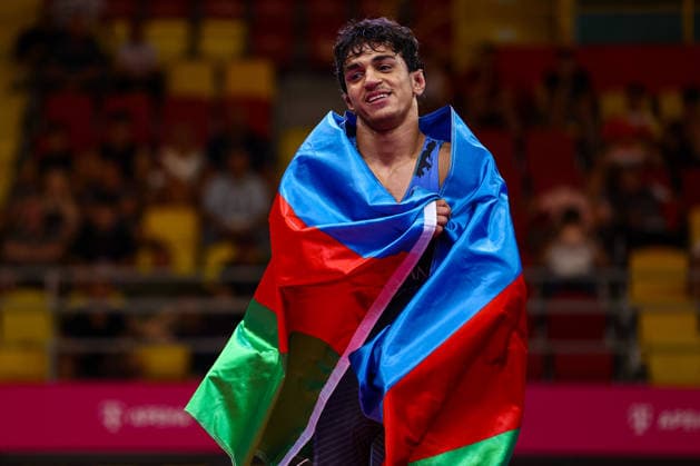 U20 European Championships 70kg FS - Haji Karimov (AZE) *** U20 European Championships, 70 kg Freestyle: Haji Karimov (AZE) Copyright: xJakexKirkmanx xUnitedxWorldxWrestlingx Jake Kirkman United World Wrestling