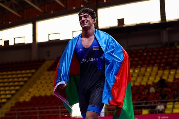 U20 European Championships 70kg FS - Haji Karimov (AZE) *** U20 European Championships, 70 kg Freestyle: Haji Karimov (AZE) Copyright: xJakexKirkmanx xUnitedxWorldxWresx Jake Kirkman United World Wres
