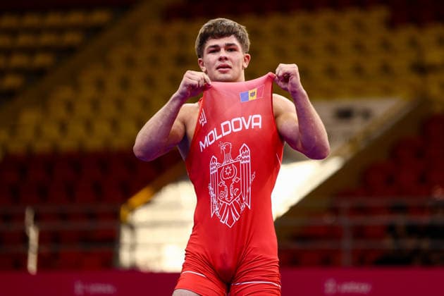U20 European Championships 70kg FS - Ionut Triboii (MDA) *** U20 European Championships, 70 kg Freestyle: Ionut Triboii (MDA) Copyright: xJakexKirkmanx xUnitedxWorldxWresx Jake Kirkman United World Wres