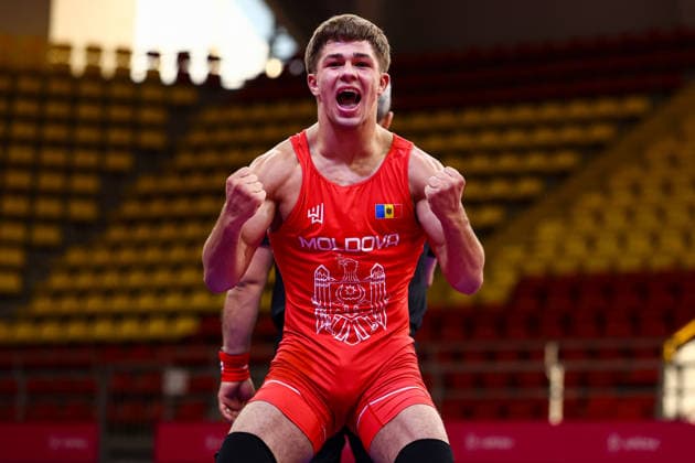 U20 European Championships 70kg FS - Ionut Triboii (MDA) *** U20 European Championships, 70 kg Freestyle: Ionut Triboii (MDA) Copyright: xJakexKirkmanx xUnitedxWorldxWrestlingx Jake Kirkman United World Wrestling