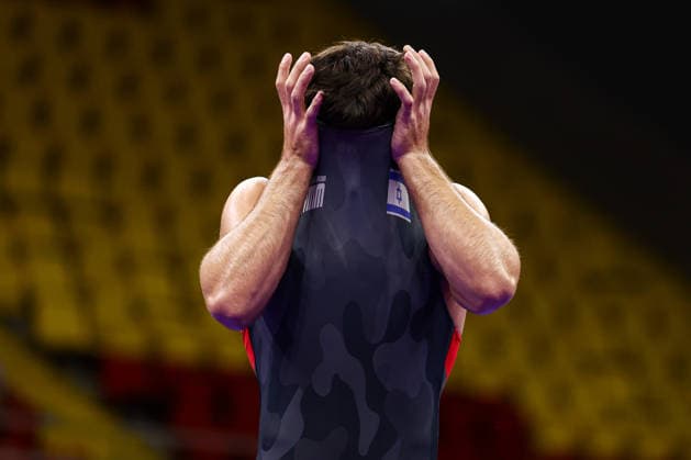 U20 European Championships 79kg FS - Daniel Simonian (ISR) *** U20 European Championships, 79 kg Freestyle: Daniel Simonian (ISR) Copyright: xJakexKirkmanx xUnitedxWorldxWresx Jake Kirkman United World Wres