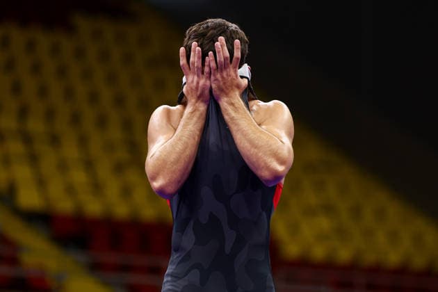 U20 European Championships 79kg FS - Daniel Simonian (ISR) *** U20 European Championships, 79 kg Freestyle: Daniel Simonian (ISR) Copyright: xJakexKirkmanx xUnitedxWorldxWrestlingx Jake Kirkman United World Wrestling