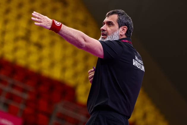 U20 European Championships Referee *** U20 European Championships Referee Copyright: xJakexKirkmanx xUnitedxWorldxWresx Jake Kirkman United World Wres