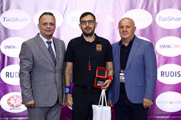 U20 European Championships Referee Retirement *** U20 European Championships Referee Retirement Copyright: xJakexKirkmanx xUnitedxWorldxWrestlingx Jake Kirkman United World Wrestling