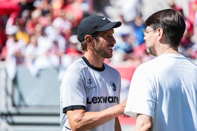 Trainingsauftakt: SC Freiburg, 12.07.2026 Julian Schuster (SC Freiburg, Trainer) Trainingsauftakt: SC Freiburg, Europa-Park-Stadion, 12.07.2026 DFB DFL REGULATIONS PROHIBIT ANY USE OF PHOTOGRAPHS AS IMAGE SEQUENCES AND OR QUASI-VIDEO. *** SC Freiburg Training Kickoff, July 12, 2026 Julian Schuster, SC Freiburg Coach SC Freiburg Training Kickoff, Europa-Park Stadium, July 12, 2026 DFB and DFL regulations prohibit any use of photographs as image sequences and or quasi-video. Copyright: xBEAUTIFULxSPORTS Boscox