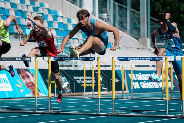 Doering Arne (LAC Erdgas Chemnitz, 1235, 110m Huerden Maenner), GER, Leichtathletik, Athletics, Deutsche Meisterschaften U16 U20, Wattenscheid, 12.07.2026, GER, Leichtathletik, Athletics, Deutsche Meisterschaften U16 U20, Wattenscheid, 12.07.2026 Wattenscheid *** Doering Arne LAC Erdgas Chemnitz, 1235, Men s 110m Hurdles, GER, Track and Field, Athletics, German U16 and U20 Championships, Wattenscheid, July 12, 2026, GER, Track and Field, Athletics, German U16 and U20 Championships, Wattenscheid, July 12, 2026, Wattenscheid Copyright: xStefanxMayerx EP_SMR