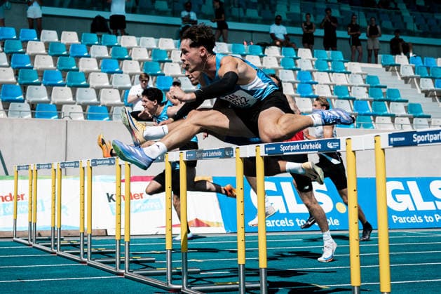 Haumann Nils (VfL Sindelfingen, 1822, 110m Huerden Maenner), GER, Leichtathletik, Athletics, Deutsche Meisterschaften U16 U20, Wattenscheid, 12.07.2026, GER, Leichtathletik, Athletics, Deutsche Meisterschaften U16 U20, Wattenscheid, 12.07.2026 Wattenscheid *** Haumann Nils, VfL Sindelfingen, 1822, Men s 110m Hurdles, GER, Track and Field, Athletics, German U16 and U20 Championships, Wattenscheid, July 12, 2026, GER, Track and Field, Athletics, German U16 and U20 Championships, Wattenscheid, July 12, 2026, Wattenscheid Copyright: xStefanxMayerx EP_SMR