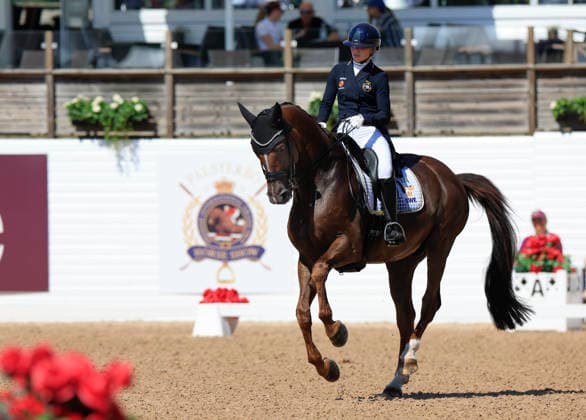 FALSTERBO, SVERIGE 20260712 Beata Söderberg, Sverige, rider hästen Talento 4 under söndagens FEI Grand Prix Kür under Falsterbo horse show. FALSTERBO SVERIGE x10600x *** FALSTERBO, SWEDEN 20260712 Beata Söderberg of Sweden rides the horse Talento 4 during Sunday’s FEI Grand Prix Kür at the Falsterbo Horse Show FALSTERBO SWEDEN x10600x  Copyright: xAndreasxHillergren TTx FALSTERBO HORSE SHOW 2026
