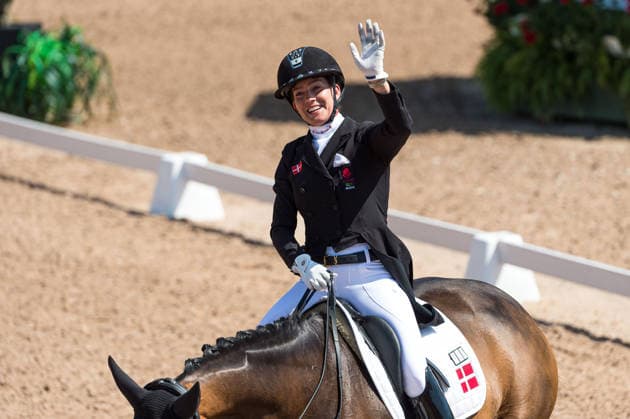 260712 Cathrine Laudrup-Dufour of Denmark with horse Mount St John Freestyle competes in FEI Grand Prix Kür during the Falsterbo Horse Show on July 12, 2026 in Falsterbo. Photo: Christian Örnberg BILDBYRAN COP 166 CO0712 ridsport equestrian falsterbo horse show ridsportlaget bbeng fei grand prix kürjubel danmark denmark *** July 12, 2026: Cathrine Laudrup Dufour of Denmark, riding Mount St. John, competes in the FEI Grand Prix Freestyle during the Falsterbo Horse Show on July 12, 2026 in Falsterbo. Photo by Christian Örnberg, BILDBYRAN COP 166 CO0712 equestrian sports Falsterbo Horse Show Ridsportlaget BBENG FEI Grand Prix Kürjubel Denmark  Copyright: CHRISTIANxÖRNBERG BB260712CO080