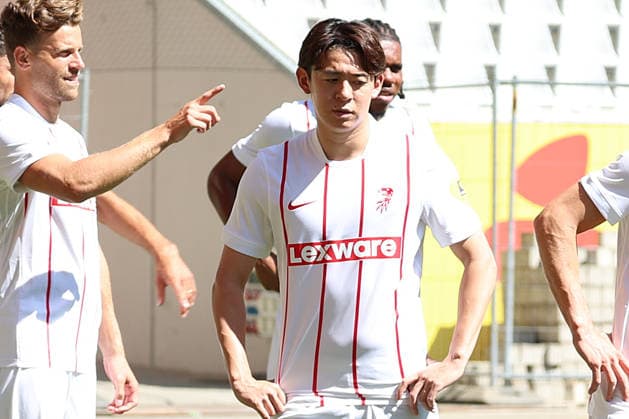 12.07.2026, xrekx, Fussball 1.Bundesliga, SC Freiburg - Trainingsauftakt Saison 2026 27 v.l. Rihito Yamamoto (SC Freiburg) (DFL DFB REGULATIONS PROHIBIT ANY USE OF PHOTOGRAPHS as IMAGE SEQUENCES and or QUASI-VIDEO) Freiburg *** July 12, 2026, xrekx, Soccer, Bundesliga 1, SC Freiburg Start of Training for the 2026–27 Season, from left: Rihito Yamamoto, SC Freiburg. DFL and DFB regulations prohibit any use of photographs as image sequences and or quasi-video. Freiburg
