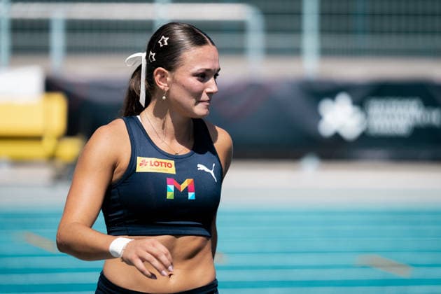 Gretzler Lotte (USC Mainz, 1150, Stabhochsprung Frauen), GER, Leichtathletik, Athletics, Deutsche Meisterschaften U16 U20, Wattenscheid, 12.07.2026, GER, Leichtathletik, Athletics, Deutsche Meisterschaften U16 U20, Wattenscheid, 12.07.2026 Wattenscheid *** Lotte Gretzler, USC Mainz, 1150, Women s Pole Vault, GER, Track and Field, Athletics, German U16 and U20 Championships, Wattenscheid, July 12, 2026, GER, Track and Field, Athletics, German U16 and U20 Championships, Wattenscheid, July 12, 2026, Wattenscheid Copyright: xStefanxMayerx EP_SMR