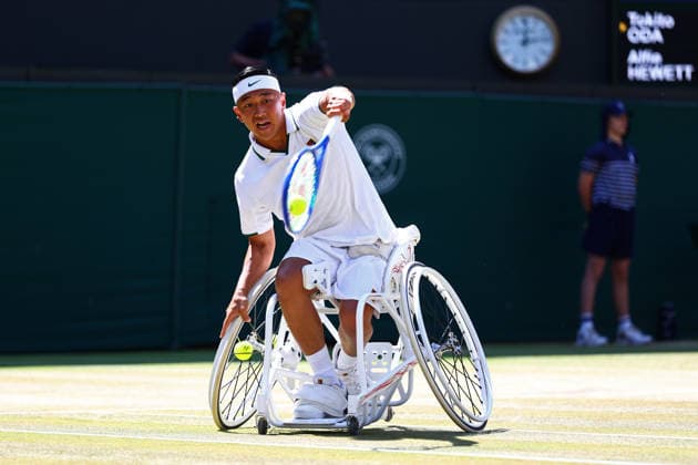 Tokito Oda during the Gentlemen s Wheelchair Singles final Wimbledon Tennis Championships, Day 14, The All England Lawn Tennis and Croquet Club, London, UK - 12 Jul 2026London The All England Lawn Tennis and United Kingdom  Copyright: xJamesxMarsh Shutterstockx 16981035f