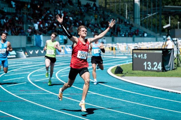 Hildebrand Marc Leonard (Dresdner SC 1898, 1215, 110m Huerden Maenner), GER, Leichtathletik, Athletics, Deutsche Meisterschaften U16 U20, Wattenscheid, 12.07.2026, GER, Leichtathletik, Athletics, Deutsche Meisterschaften U16 U20, Wattenscheid, 12.07.2026 Wattenscheid *** Hildebrand Marc Leonard Dresdner SC 1898, 1215, Men s 110m Hurdles, GER, Track and Field, Athletics, German U16 and U20 Championships, Wattenscheid, July 12, 2026, GER, Track and Field, Athletics, German U16 and U20 Championships, Wattenscheid, July 12, 2026, Wattenscheid Copyright: xStefanxMayerx EP_SMR