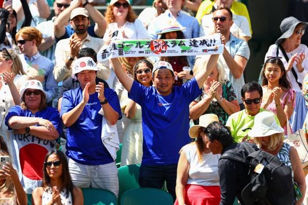 Tokito Oda fans Wimbledon Tennis Championships, Day 14, The All England Lawn Tennis and Croquet Club, London, UK - 12 Jul 2026London The All England Lawn Tennis and United Kingdom  Copyright: xJamesxMarsh Shutterstockx 16981035p