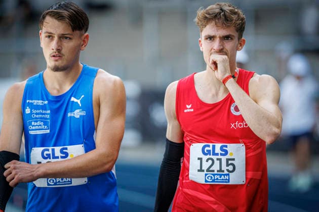 85. Deutsche Meisterschaften U20; Bochum, 12.07.2026 Marc Leonard Hildebrand (Dresdner SC 1898) gewinnt über die 110m Hürden und hatte im Halbfinale einen neuen deutschen U20-Rekord aufgestellt; 85. Deutsche Meisterschaften U20 am 12.07.2026 im Lohrheidestadion, Bochum (Nordrhein-Westfalen) *** 85 German U20 Championships, Bochum, July 12, 2026: Marc Leonard Hildebrand of Dresdner SC 1898 won the 110-meter hurdles and set a new German U20 record in the semifinals at the 85th German U20 Championships on July 12, 2026, at the Lohrheidestadion, Bochum, North Rhine-Westphalia Copyright: xBEAUTIFULxSPORTS B.Hoffmannx