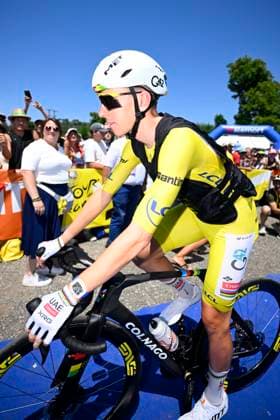Tour de France 2026 Stage 9 USSEL, FRANCE - JULY 12 : Pogacar Tadej (SLO) of UAE Team Emirates - XRG during stage 9 of the 113rd edition of Tour de France an UCI World Tour 2.UWT cycling road race stage for Men Elite of 185 km with start in Malemort and finish in Ussel on July 12, 2026 in Ussel, France, 12 07 2026 Ussel France  Copyright: xTomasxSiskx