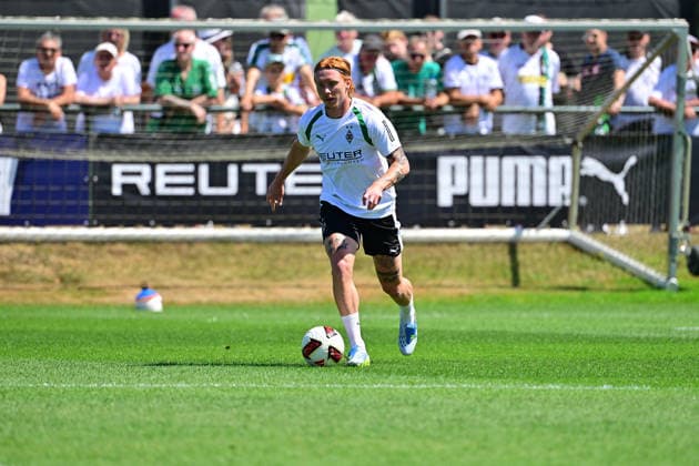 12.07.2026; Moenchengladbach; Fussball, Herren, Saison 2026 2027, Trainingsauftakt Borussia Moenchengladbach Neuzugang Yukhym Konoplia (Gladbach) DFL regulations prohibit any use of photographs as image sequences and or quasi-video. ista-Borussia-Park NRW Deutschland *** July 12, 2026, Mönchengladbach Soccer, Men s, 2026–2027 Season, Start of Training: Borussia Mönchengladbach New Signing Yukhym Konoplia, Gladbach. DFL regulations prohibit any use of photographs as image sequences and or quasi-video content at Borussia Park, NRW, Germany