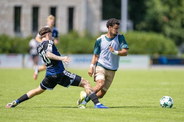 SWOLGEN , 12-07-2026 , Sportpark Kerkebos , pre season 2026 2027 , Dutch Keukenkampioen divisie , football , friendly match between Top Oss and MSV Duisburg , picture shows TOP Oss player Mert Erkan Top Oss - MSV Duisburg (friendly)  x204995128x Copyright: