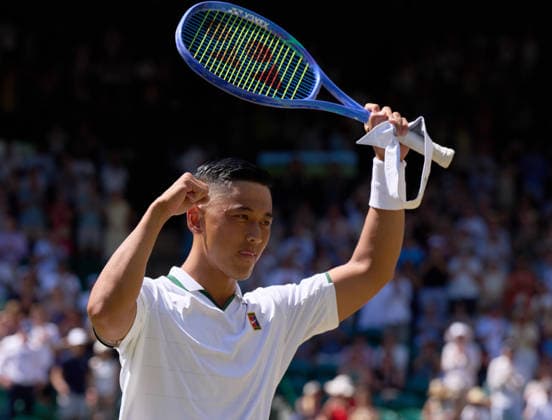 2026 Wimbledon, July 12, Mens Wheelchair Final LONDON, - JULY 12: Tokito Oda of Japan celebrates winning against Alfie Hewett of Great Britain during the 2026 Wimbledon, July 12, Mens Wheelchair Final at The all England club, Wimbledon on July 12, 2026 in London, GBR. London The all England club, Wimbledon GBR Copyright: xPeterxvanxdenxBerg ISIxPhotosx 9500