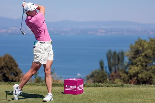 2026 THE ALMUNDI EVIAN CHAMPIONSHIP PHOTOPQR LE DAUPHINE Grégory YETCHMENIZA ; Évian-les-Bains ; 12 07 2026 ; Evian-les-Bains (Haute-Savoie), 12 juillet. 2026 THE ALMUNDI EVIAN CHAMPIONSHIP sur notre photo : Aki Iwai, Japan Grégory Yetchmeniza Le Dauphiné Libéré Évian-les-Bains Haute-Savoie Rhône-Alpes France  Copyright: xPHOTOPQR LExDAUPHINE MAXPPPxGrégoryxYETCHMENIZAx 20260712JDL2007 20260712JDL2007