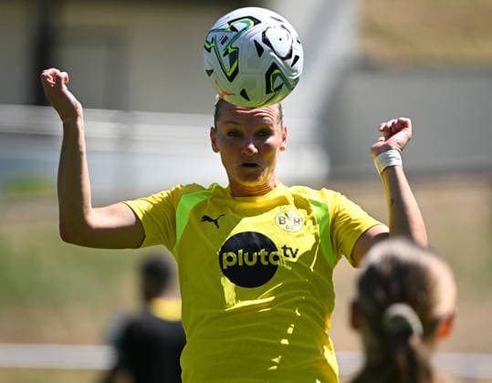 12.07.2026, xophax, Fussball ,2. Frauen-Bundesliga , Frauenfussball. Bourussia Dortmund. Testspiel in der Sportschule Hennef Borussia Dortmund gegen Eintracht Frankfurt II. Alexandra Popp Koeln *** July 12, 2026, xophax, Soccer, Women s Bundesliga 2, Women s Soccer: Borussia Dortmund Friendly Match at the Hennef Sports School—Borussia Dortmund vs. Eintracht Frankfurt II—Alexandra Popp, Cologne