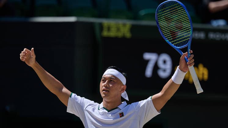 July 12, 2026, London, London, Great Britain: Tokito Oda of Japan returns with backhand during The Championships Wimbledon - Wheelchair Tennis, 12.7.2026 in London (All England Lawn Tennis and Croquet Club), Great Britain Tennis 2026: Grand Slam: The Championships Wimbledon: ODA 6:1 6:1 HEWETT  - ZUMAs343 20260712_zsp_s343_007 Copyright: xMathiasxSchulzx