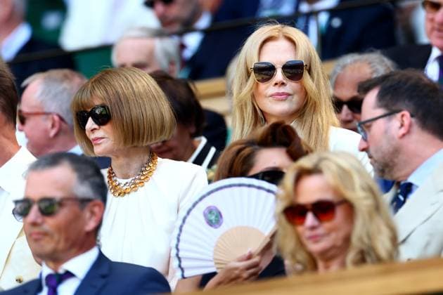Anna Wintour and Nicole Kidman in the Royal Box on Centre Court Wimbledon Tennis Championships, Day 14, The All England Lawn Tennis and Croquet Club, London, UK - 12 Jul 2026London The All England Lawn Tennis and United Kingdom  Copyright: xJamesxMarsh Shutterstockx 16981035bk