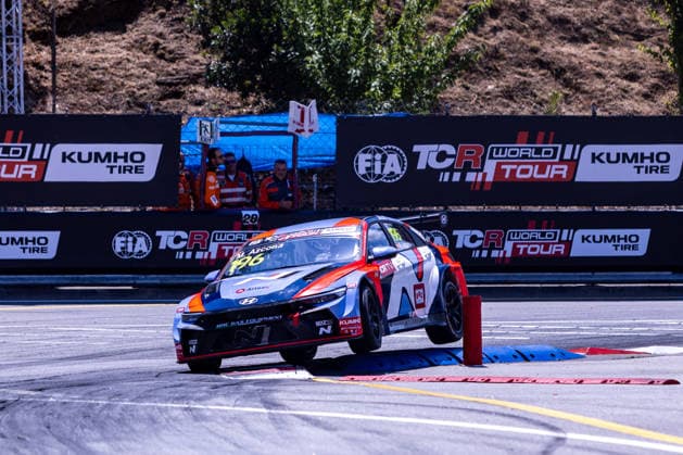 July 12, 2026, Vila Real, Vila Real, Portugal: VILA REAL, PORTUGAL - July 12: Mikel Azcona of Spain and BRC Hyundai N Squadra Corse seen on action in his Hyundai Elantra N EV TCR during FIA TCR World Tour at Circuito Internacional de Vila Real Race 1 on July 12, 2026 in Vila Real, Portugal Vila Real Portugal - ZUMAl192 20260712_zsp_l192_041 Copyright: xMiguelxLemosx