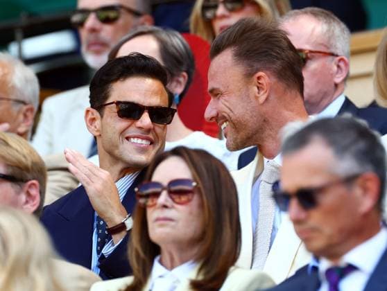 Rami Malek and Ben Curtis in the Royal Box on Centre Court Wimbledon Tennis Championships, Day 14, The All England Lawn Tennis and Croquet Club, London, UK - 12 Jul 2026London The All England Lawn Tennis and United Kingdom  Copyright: xJamesxMarsh Shutterstockx 16981035bt