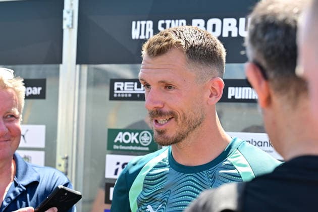 12.07.2026; Moenchengladbach; Fussball, Herren, Saison 2026 2027, Trainingsauftakt Borussia Moenchengladbach Torwart Daniel Batz (Gladbach) DFL regulations prohibit any use of photographs as image sequences and or quasi-video. ista-Borussia-Park NRW Deutschland *** July 12, 2026, Mönchengladbach Soccer, Men s, 2026–2027 Season, Start of Training: Borussia Mönchengladbach Goalkeeper Daniel Batz, Gladbach. DFL regulations prohibit any use of photographs as image sequences and or quasi-video content at Borussia Park, NRW, Germany