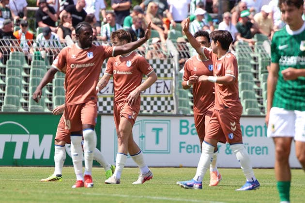 Deutschland: Freundschaftsspiel 2026 - 2027, BSG Chemie Leipzig - 1. FC Magdeburg, Alfred-Kunze Sportpark (Leipzig): Tor durch Richmond Tachie (1. FC Magdeburg, 29) *** Germany Friendly Match 2026 2027, BSG Chemie Leipzig vs. 1 FC Magdeburg, Alfred Kunze Sportpark, Leipzig; Goal by Richmond Tachie (1 FC Magdeburg), 29 Copyright: xLucasxWalterx
