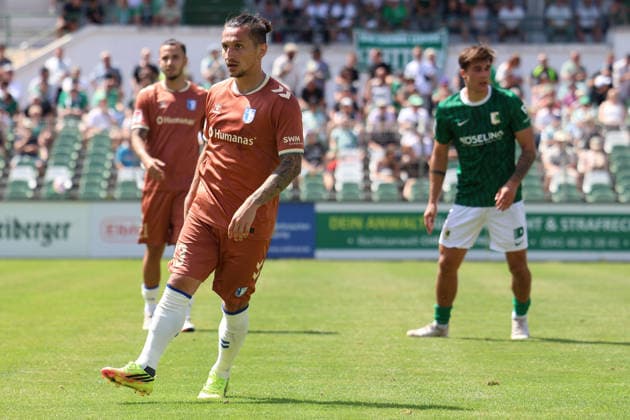 Deutschland: Freundschaftsspiel 2026 - 2027, BSG Chemie Leipzig - 1. FC Magdeburg, Alfred-Kunze Sportpark (Leipzig): Baris Atik (1. FC Magdeburg, 23) *** Germany Friendly Match 2026 2027, BSG Chemie Leipzig vs. 1 FC Magdeburg, Alfred Kunze Sportpark, Leipzig, Baris Atik, 1 FC Magdeburg, 23 Copyright: xLucasxWalterx